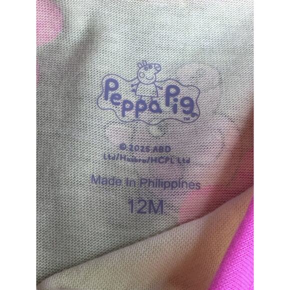 Peppa Pig Toddler Girls Graphic Print Tank Dress 12 Months Floral Summer Cute - Picture 5 of 6